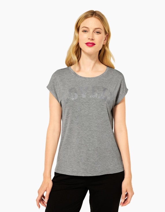 Street One T-Shirt mit Steinchendetails | ADLER Mode Onlineshop
