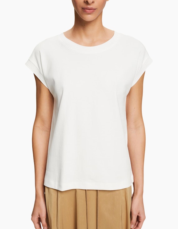 Esprit Unifarbenes Jersey-T-Shirt | ADLER Mode Onlineshop