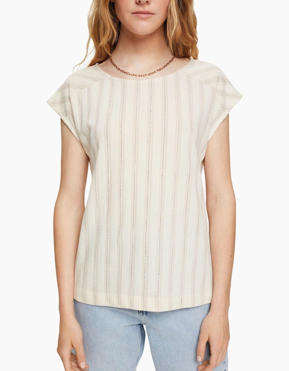 Esprit T-Shirt mit Längsstreifen aus Baumwoll-Mix | ADLER Mode Onlineshop