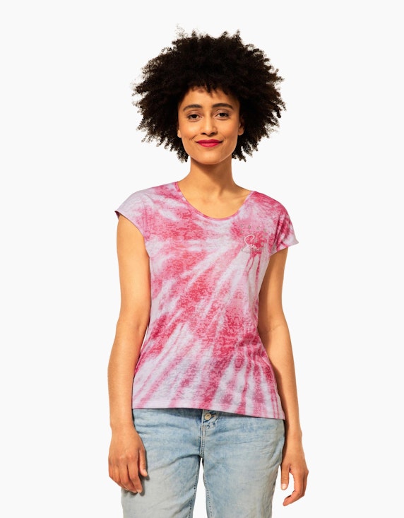 Street One T-Shirt im Burnout Dessin | ADLER Mode Onlineshop