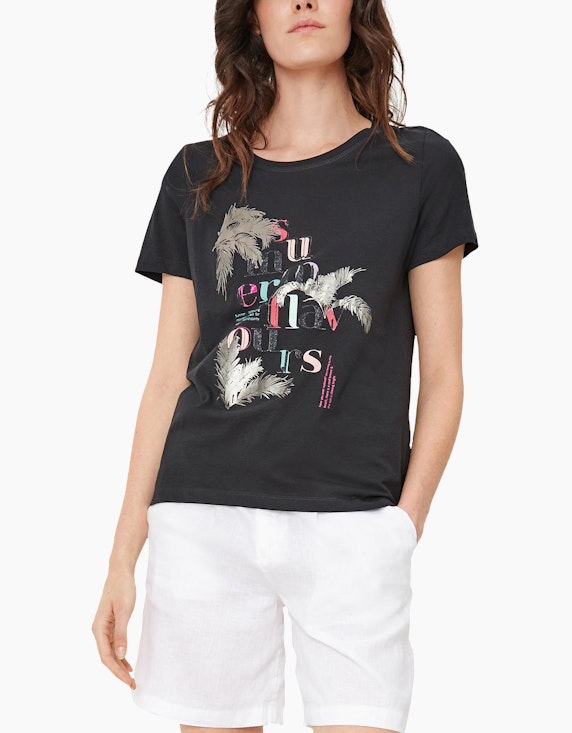 s.Oliver T-Shirt mit Schriftprint | ADLER Mode Onlineshop
