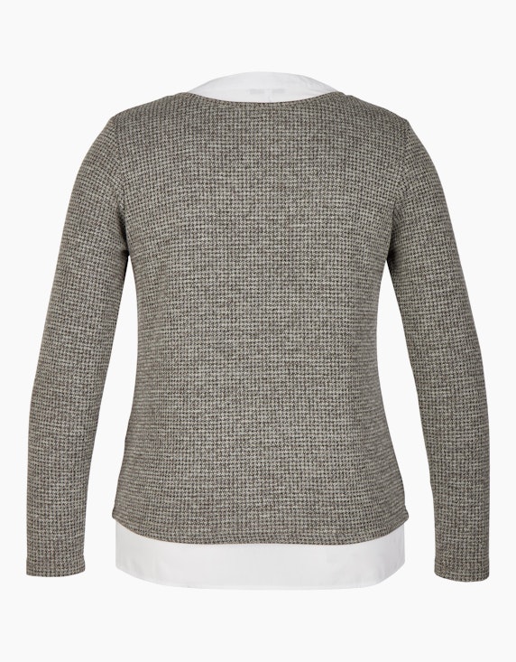 Steilmann Edition Melierter Pullover mit 2in1 Optik | ADLER Mode Onlineshop