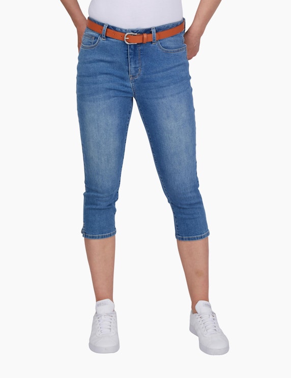 CHOiCE Jeans Capri Hose mit Gürtel | ADLER Mode Onlineshop