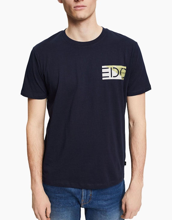 Esprit EDC Jersey-T-Shirt mit Logo-Print | ADLER Mode Onlineshop