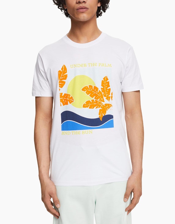 Esprit EDC Jersey-T-Shirt mit Print | ADLER Mode Onlineshop