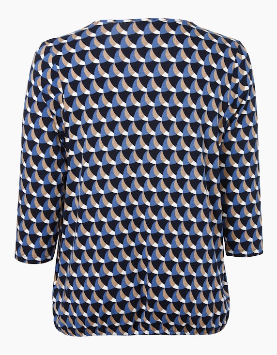 VIA APPIA DUE Modernes Shirt mit geometrischem Allover-Muster | ADLER Mode Onlineshop