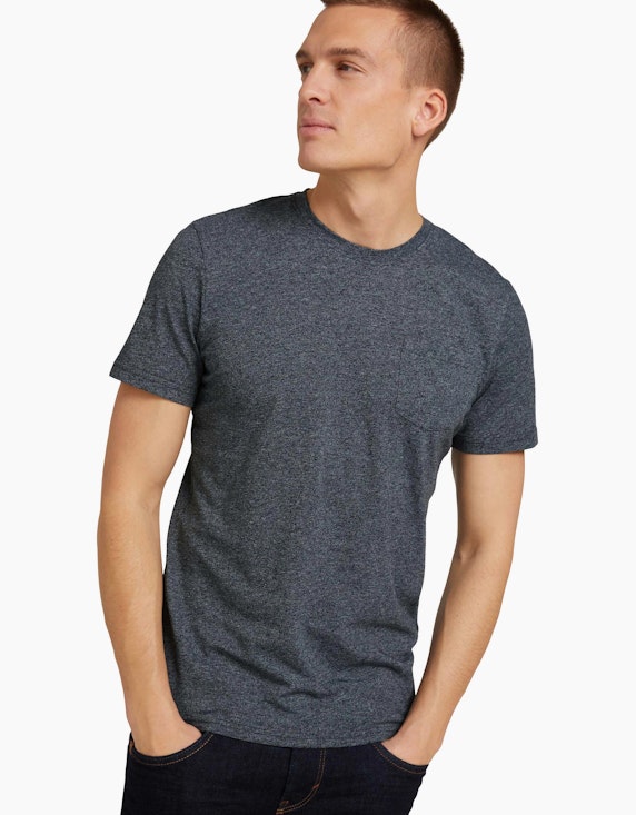 TOM TAILOR T-Shirt mit vorderer Brusttasche | ADLER Mode Onlineshop