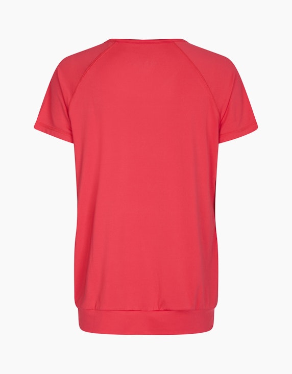 Fit&More Fitness T-Shirt mit Schriftzug in Silber | ADLER Mode Onlineshop
