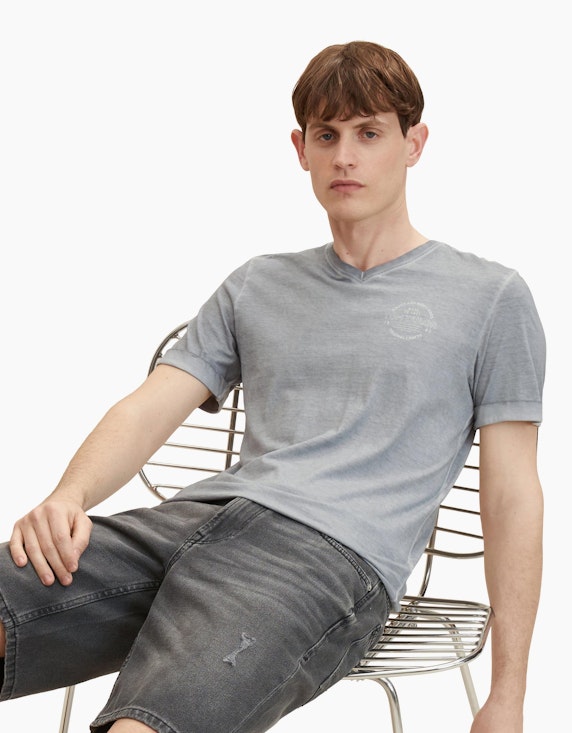 TOM TAILOR T-Shirt mit V-Ausschnitt | ADLER Mode Onlineshop