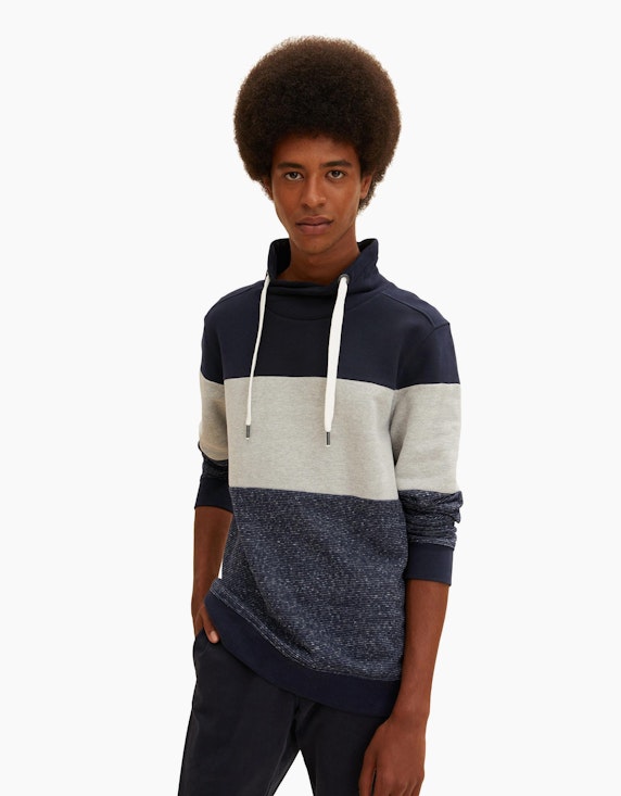 TOM TAILOR Sweatshirt mit Colour Blocking | ADLER Mode Onlineshop