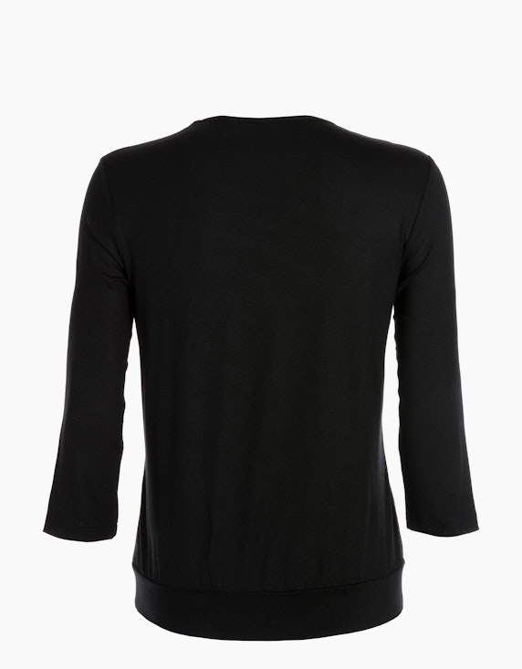 Frank Walder 3/4 Arm Blusenshirt mit unterlegtem Vorderteil | ADLER Mode Onlineshop