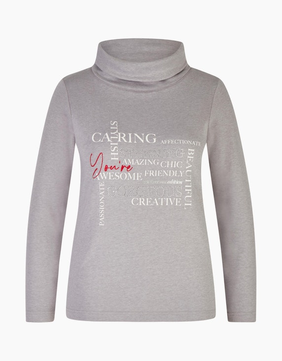 Steilmann Edition Sweatshirt mit Frontdruck in Grau | ADLER Mode Onlineshop