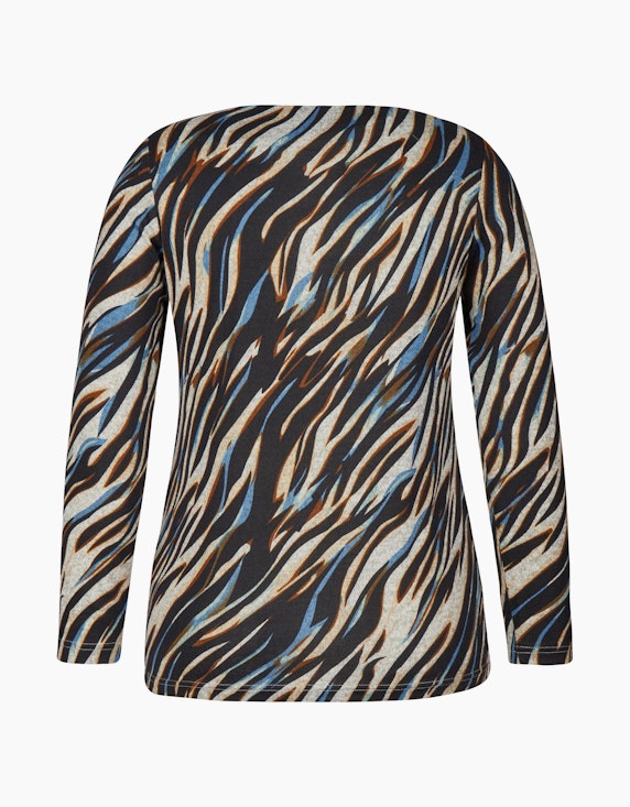 Steilmann Edition Flauschiges Langarmshirt im Zebra-Druck | ADLER Mode Onlineshop