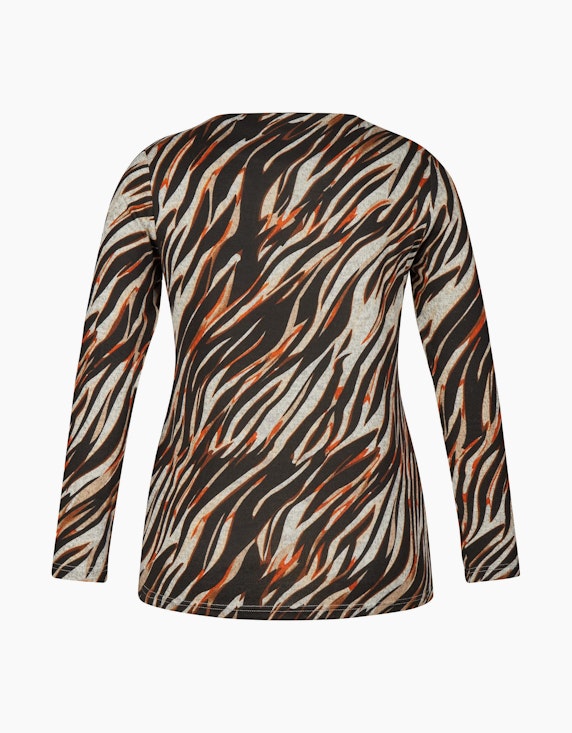 Steilmann Edition Flauschiges Langarmshirt im Zebra-Druck | ADLER Mode Onlineshop