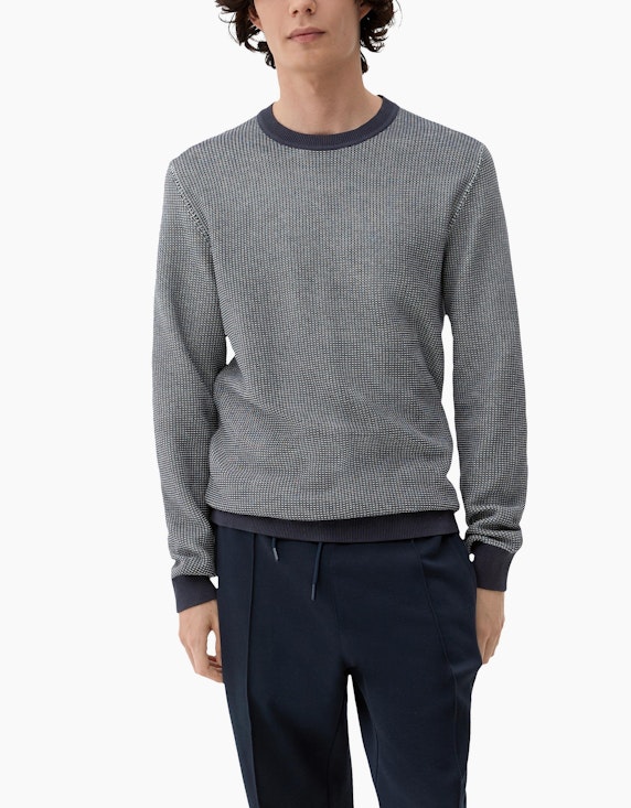 s.Oliver Pullover mit Two-Tone-Muster | ADLER Mode Onlineshop