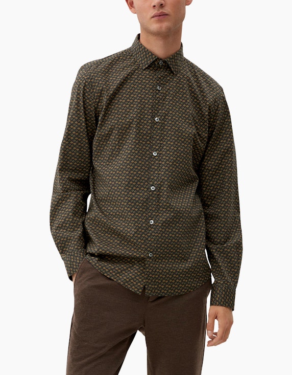s.Oliver Slim: Hemd aus Baumwollstretch | ADLER Mode Onlineshop