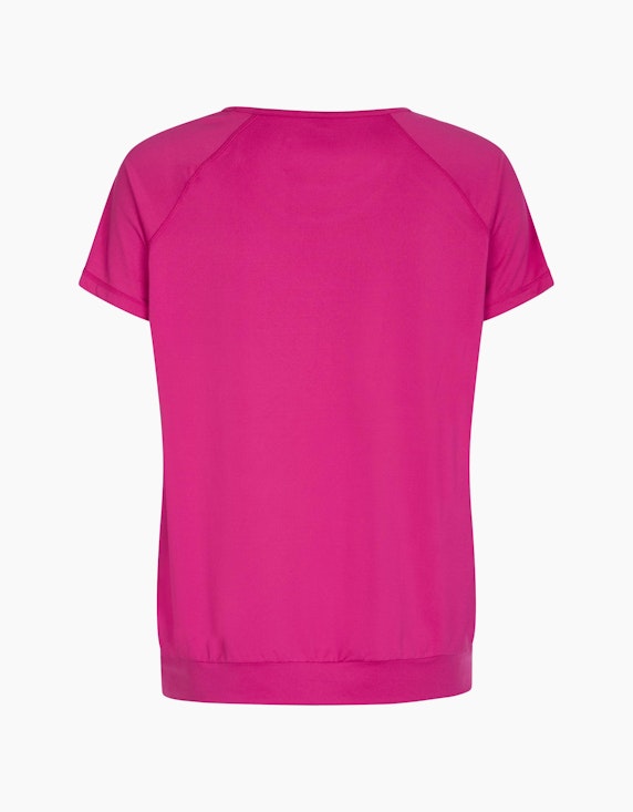 Fit&More Fitness T-Shirt mit Schriftzug in Silber | ADLER Mode Onlineshop