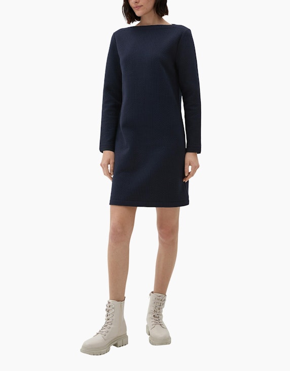 s.Oliver Midi-Kleid mit Strukturmuster | ADLER Mode Onlineshop