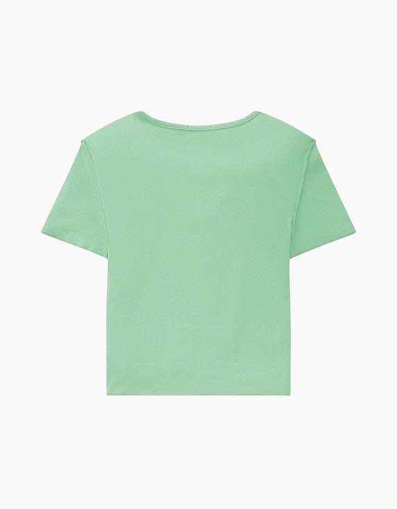 TOM TAILOR Girls cropped T-Shirt mit Rippstruktur | ADLER Mode Onlineshop