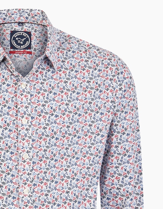 Eagle No. 7 Dresshemd mit floralem Druck | ADLER Mode Onlineshop