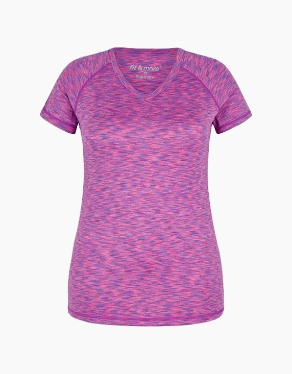 Fit&More Fitness T-Shirt in Lila/Pink | ADLER Mode Onlineshop