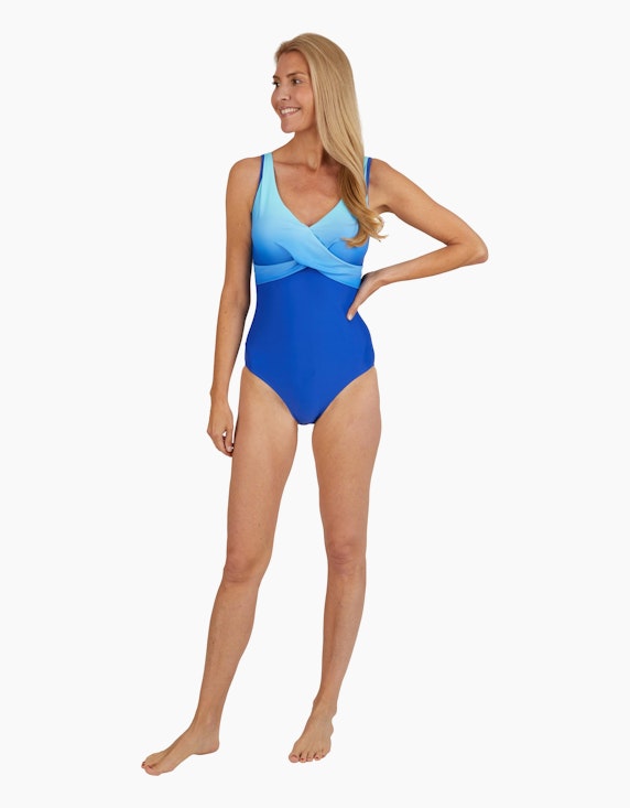 Bexleys woman Zweifarbiger Badeanzug mit Front-Twist | ADLER Mode Onlineshop