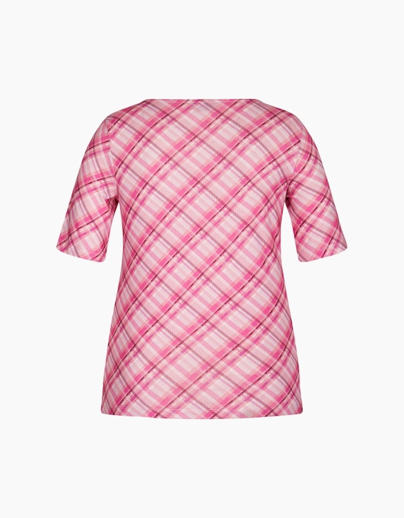 Malva T-Shirt in Karo- Optik und Glitzersteinen | ADLER Mode Onlineshop