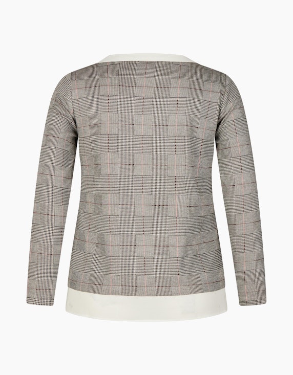 Steilmann Edition Karierter Pullover mit 2in1 Optik | ADLER Mode Onlineshop