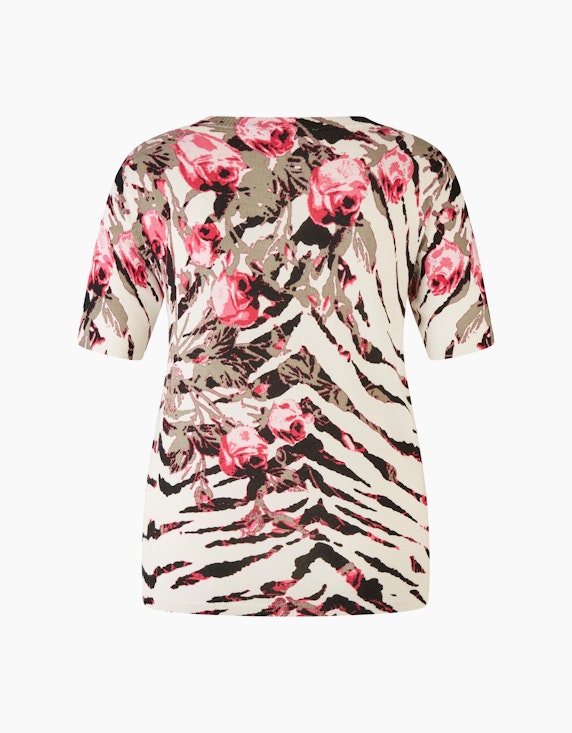 Steilmann Edition Strick-Shirt mit Blumen- und Zebra Muster | ADLER Mode Onlineshop