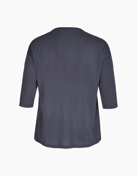 Thea Shirt mit Frontprint und Materialmix | ADLER Mode Onlineshop