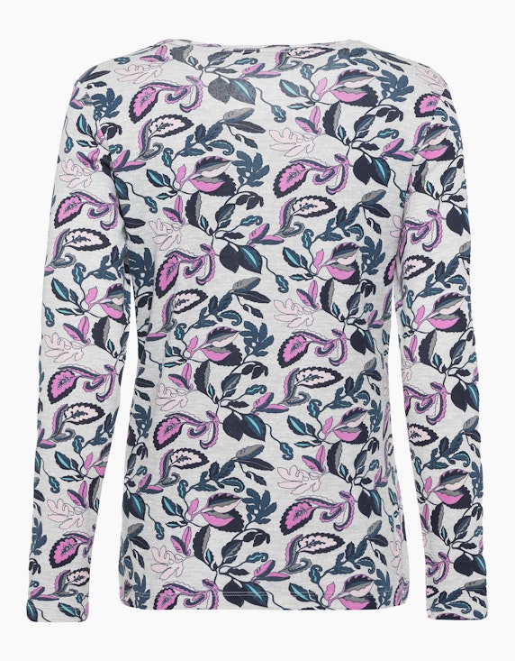 Olsen Langarmshirt mit Blätterdruck | ADLER Mode Onlineshop