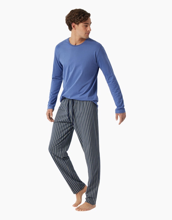 Schiesser Langer Schlafanzug | ADLER Mode Onlineshop