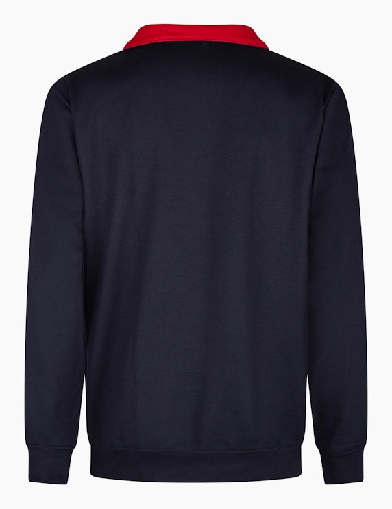Trigema Sweatshirt mit Kragen und Reißverschluss | ADLER Mode Onlineshop