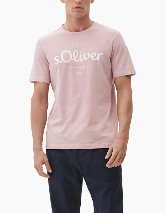 s.Oliver T-Shirt mit Label-Print | ADLER Mode Onlineshop