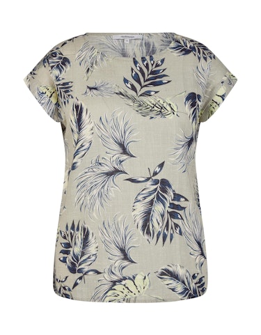 Kurzarm Blusen Shirt mit Floralem Print, 498242  - Onlineshop Adler