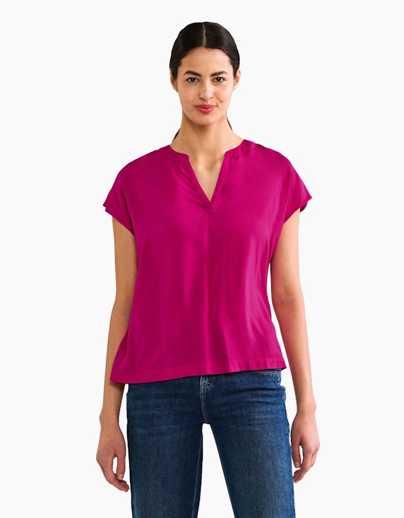 Street One Blusenshirt in Unifarbe | ADLER Mode Onlineshop