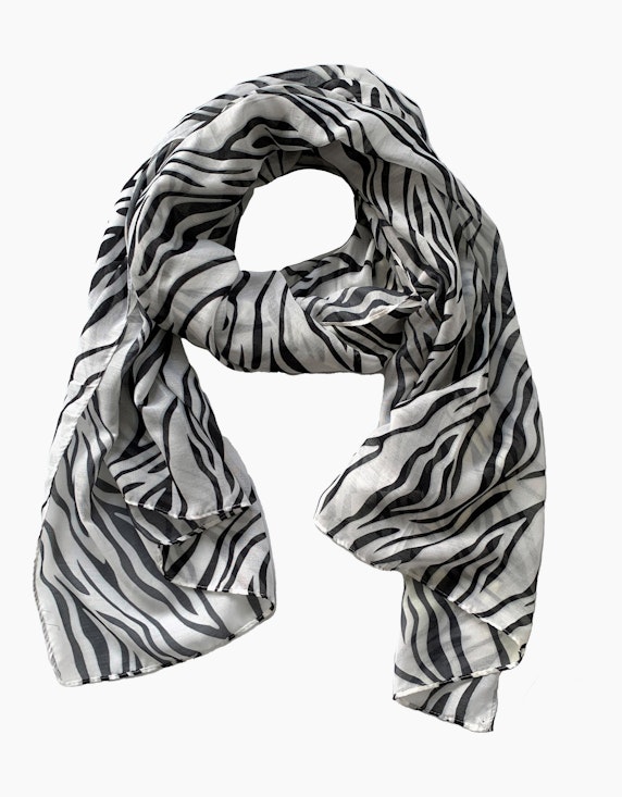 Adler Collection gewebter Schal mit Zebra-Print | ADLER Mode Onlineshop