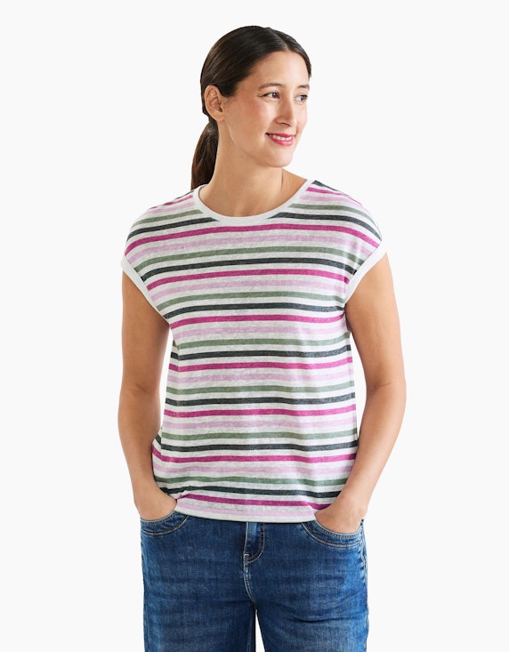 Street One Multicolor Streifen T-Shirt | ADLER Mode Onlineshop
