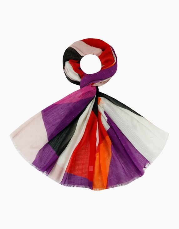 Adler Collection Leichter Schal in Blockfarben | ADLER Mode Onlineshop