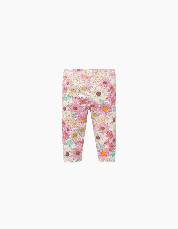 TOM TAILOR Mini Girls Capri Leggings im Blumendruck | ADLER Mode Onlineshop