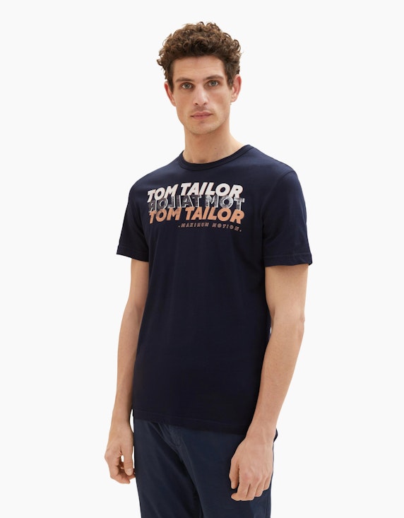 TOM TAILOR T-Shirt mit Schriftzug | ADLER Mode Onlineshop