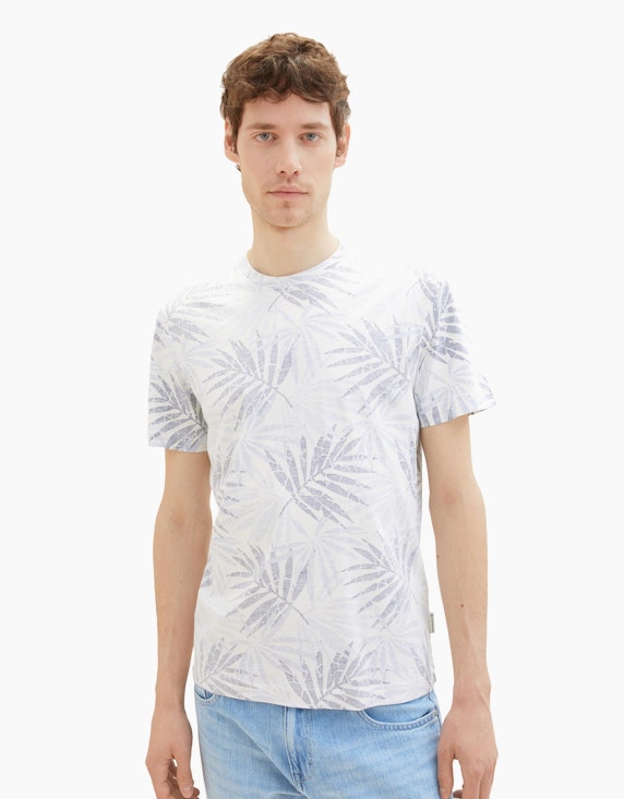 TOM TAILOR T-Shirt mit Allover-Print | ADLER Mode Onlineshop