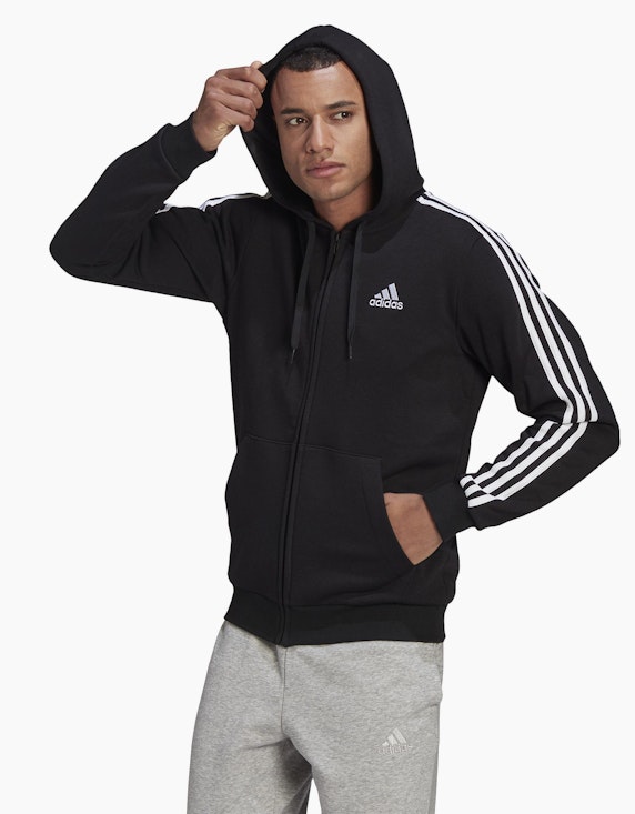 Adidas Essentials Fleece 3-Streifen Kapuzenjacke | ADLER Mode Onlineshop
