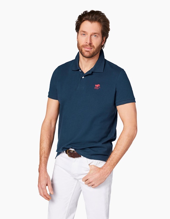 Polo Sylt Poloshirt mit Logo-Stitching | ADLER Mode Onlineshop