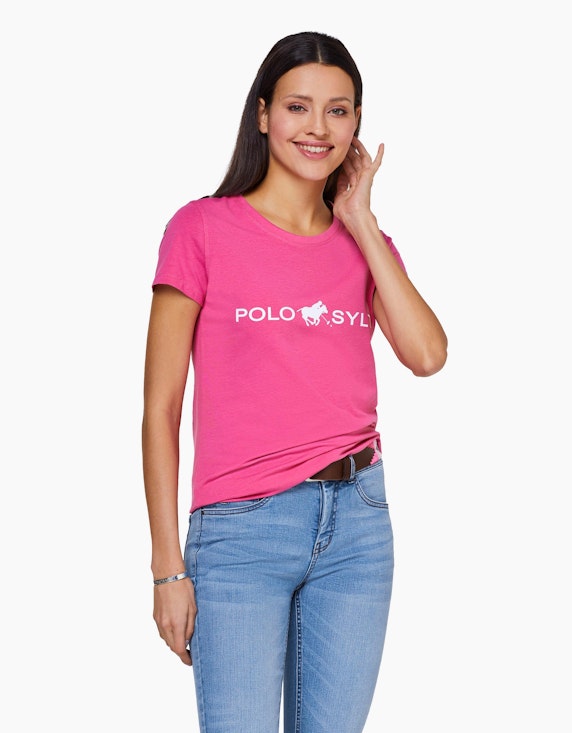 Polo Sylt Logo-Shirt aus Baumwoll-Elasthanmix | ADLER Mode Onlineshop