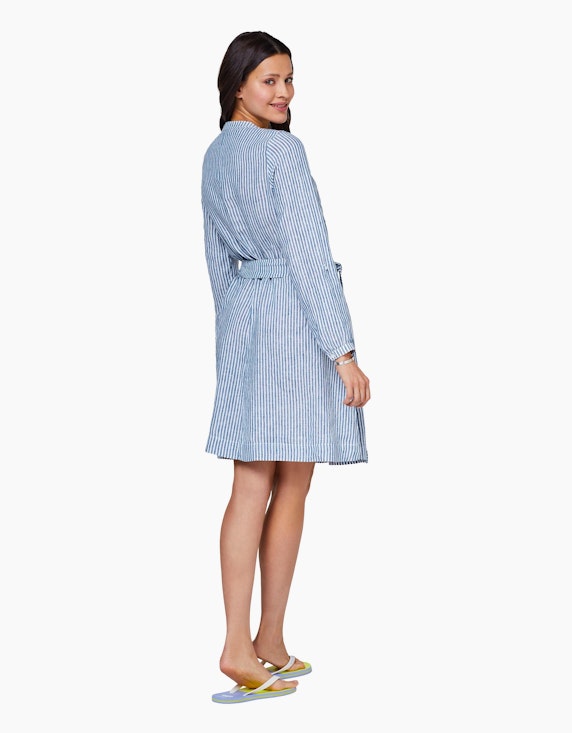 Polo Sylt Gestreiftes Blusenkleid aus Leinengewebe | ADLER Mode Onlineshop