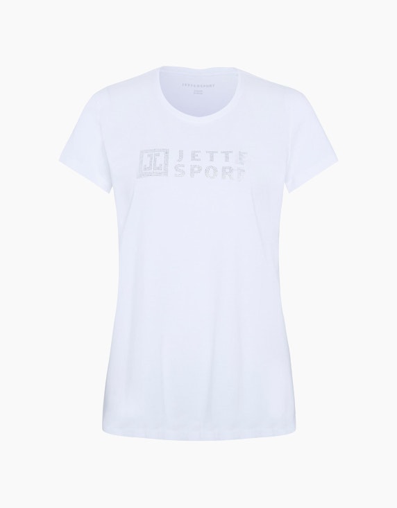 Jette Sport JETTE SPORT Damen-Shirt im funkelnden Label-Look | ADLER Mode Onlineshop