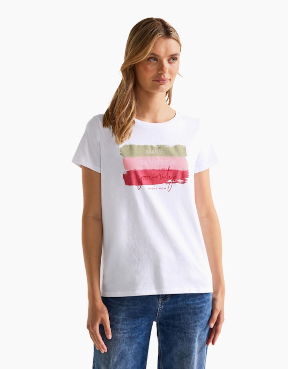 Street One Colorblock Partprint Shirt | ADLER Mode Onlineshop