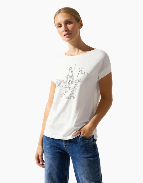 Street One T-Shirt mit Schimmerprint | ADLER Mode Onlineshop