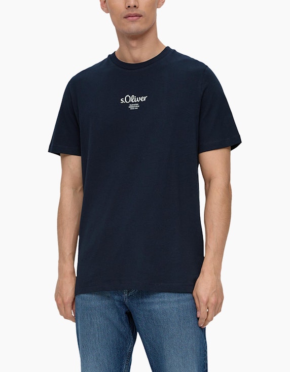 s.Oliver Logo-Shirt aus reiner Baumwolle | ADLER Mode Onlineshop